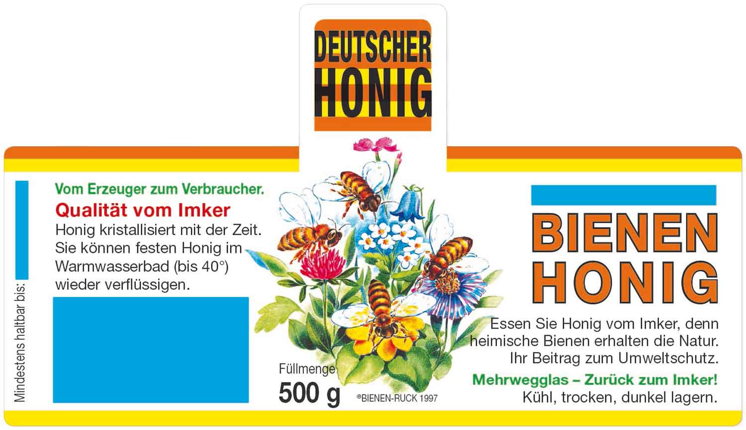 Honig-Etiketten mit Namenseindruck