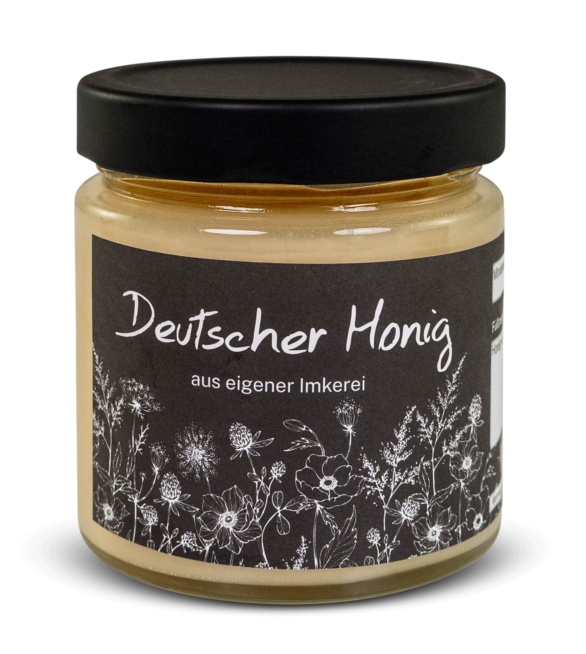 Honigglas-Etikett "schwarz/weiß"