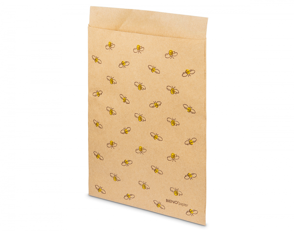Papier Flachbeutel mit Bienen