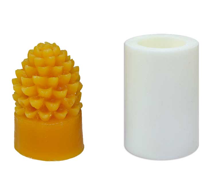 Gießform Zapfen, Teelicht