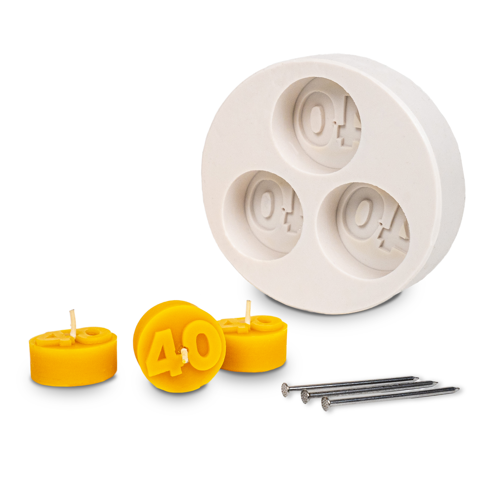 Gießform 3er Teelicht 40er