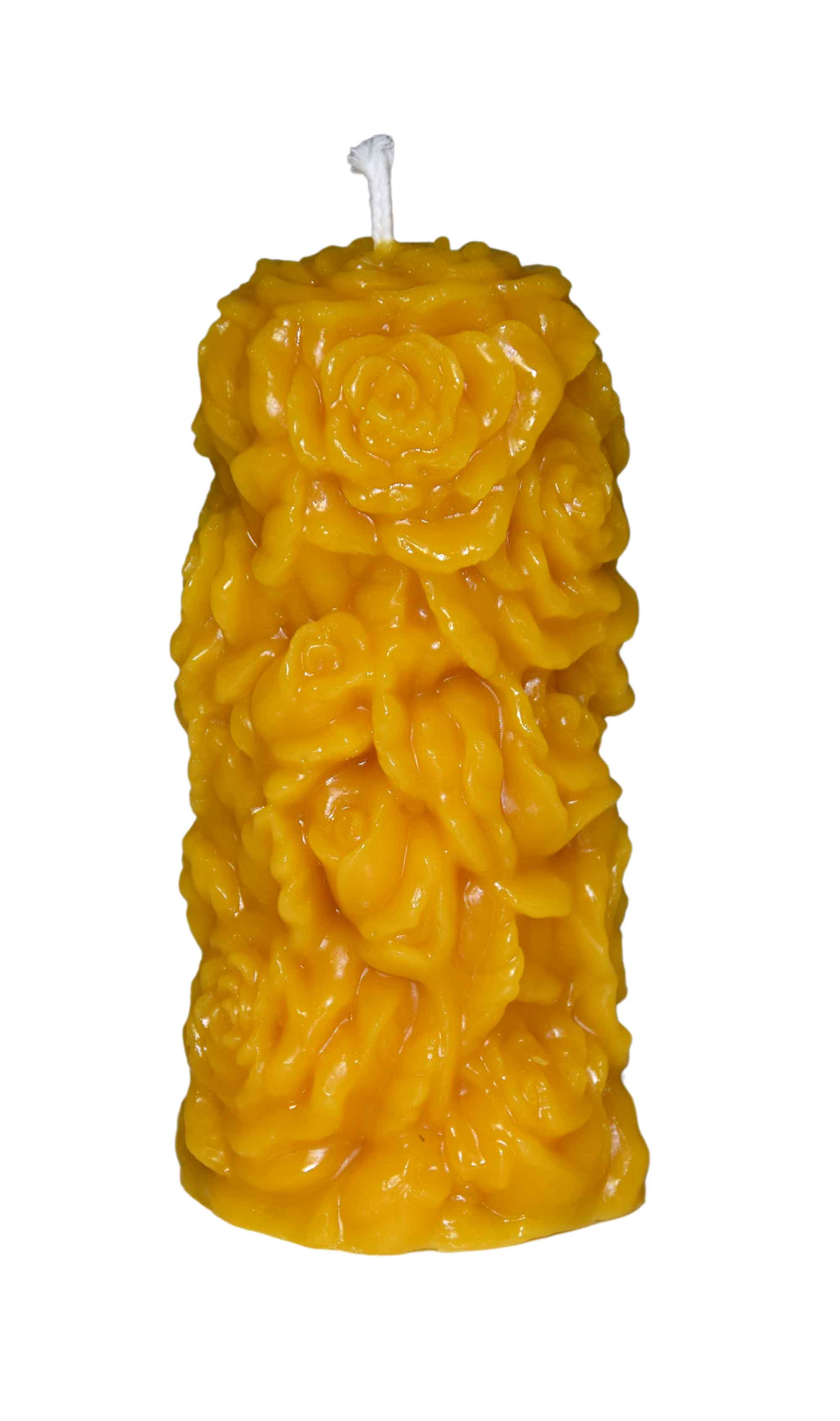 Gießform Zierkerze mit Rosen