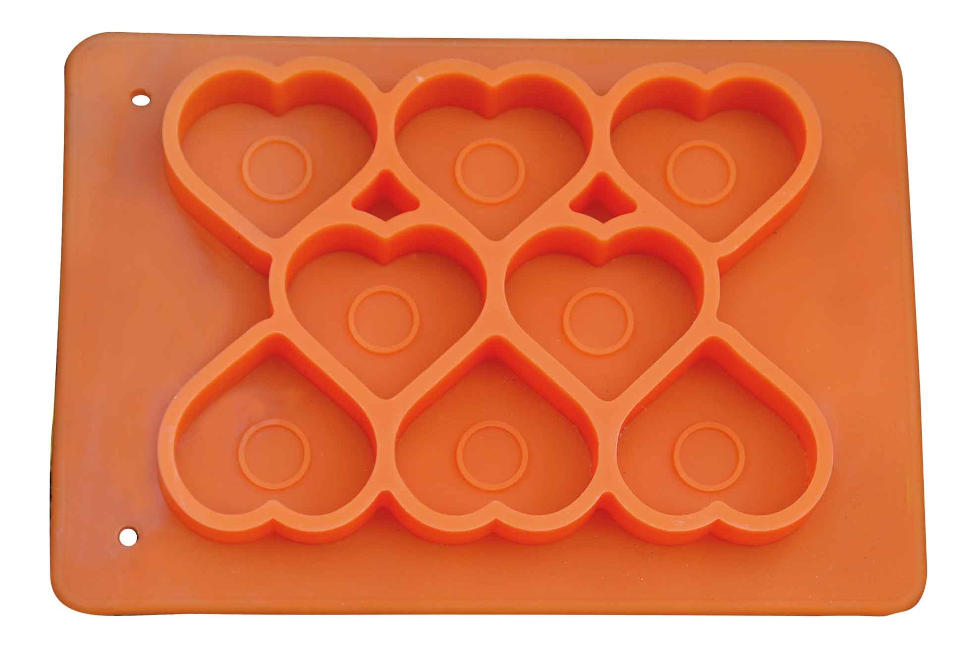 Gießform 8er Herz Teelicht