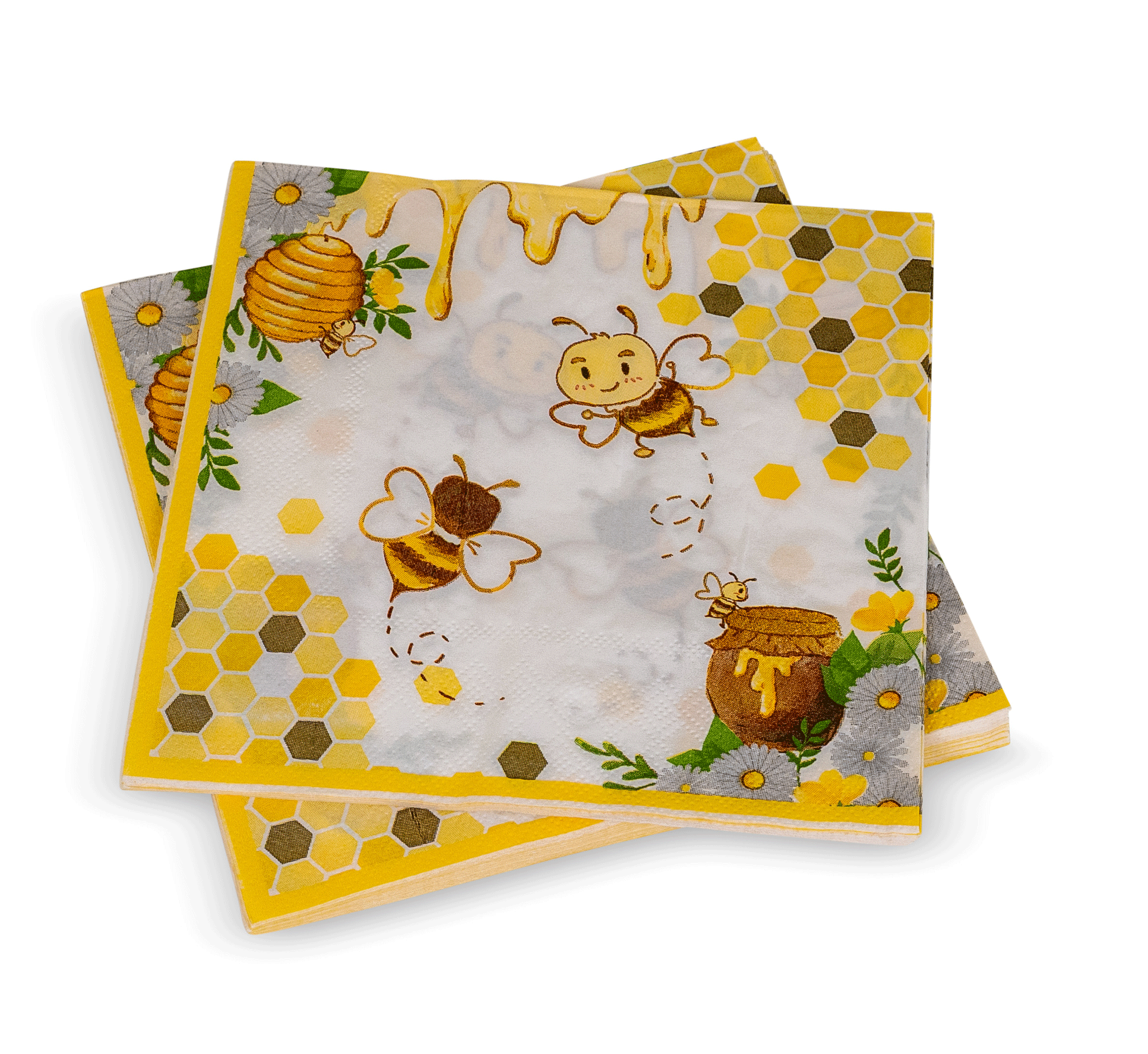 Servietten "Biene mit Honig & Waben"