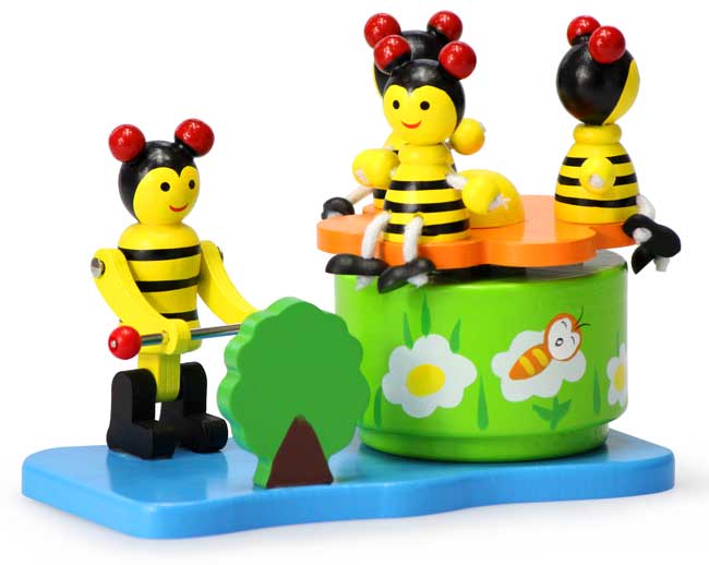 Holz Bienen Spieluhr