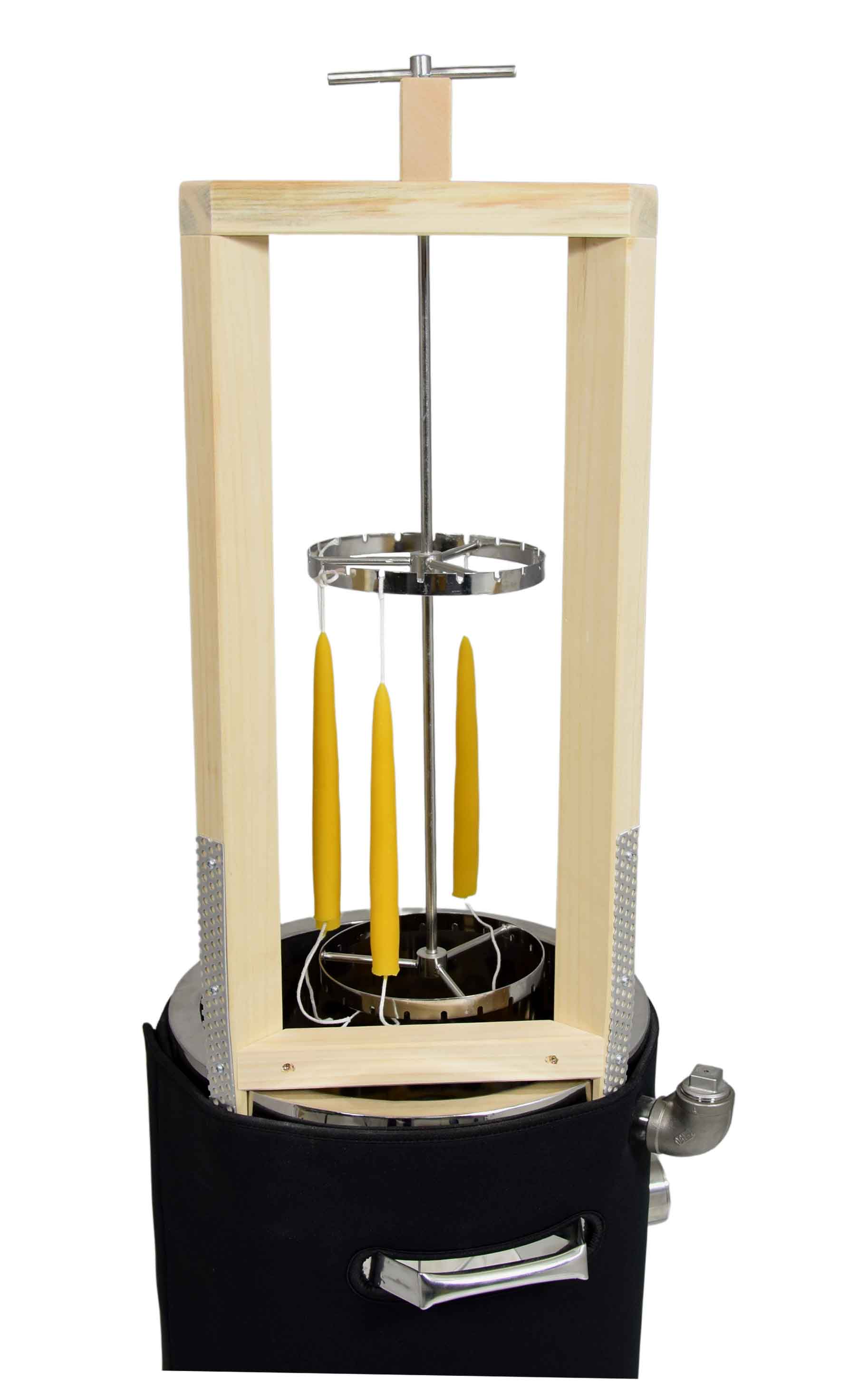 Kerzenziehgestell für Wachsklärbehälter