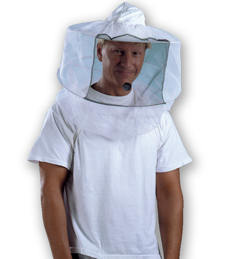 Schlüpfschleier mit Rauchloch und Distanzreifen