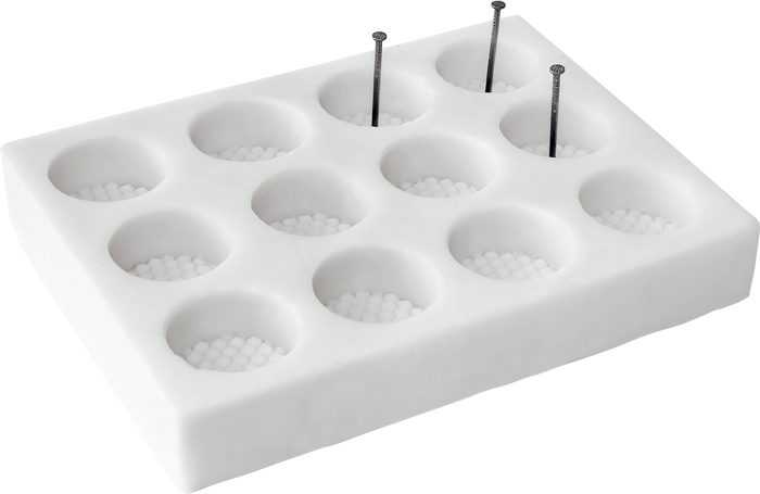 Gießform "12 er Teelicht mit Wabenmuster"