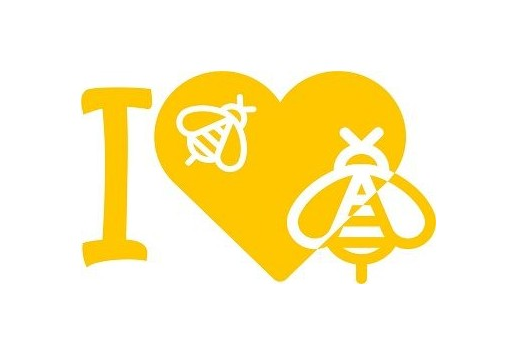 HOBBEE® Aufkleber " I love Bienen"