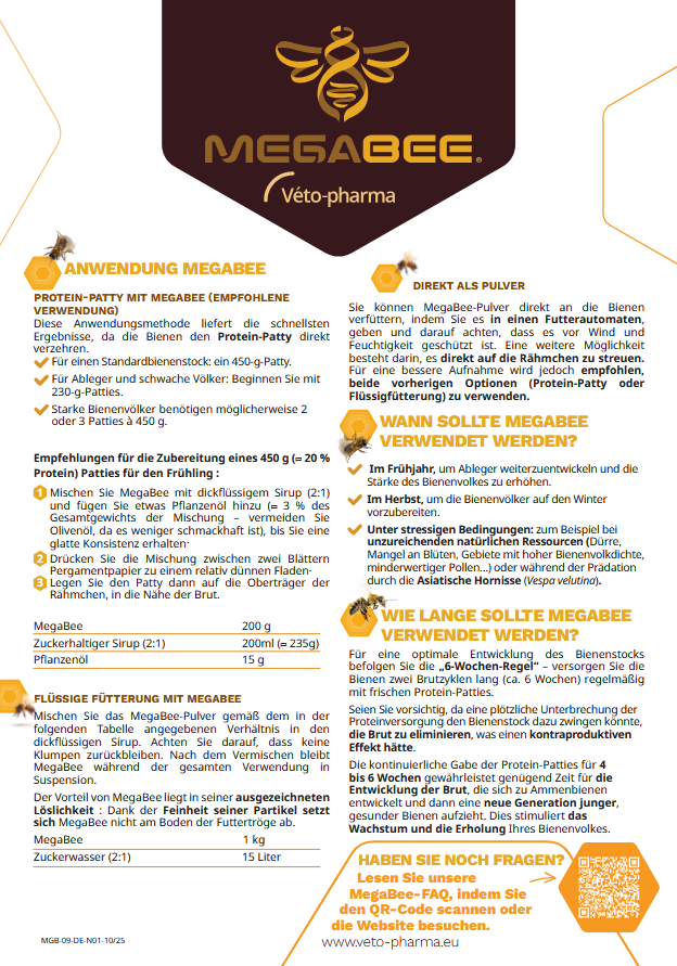 MegaBee Protein Pulver für Bienen