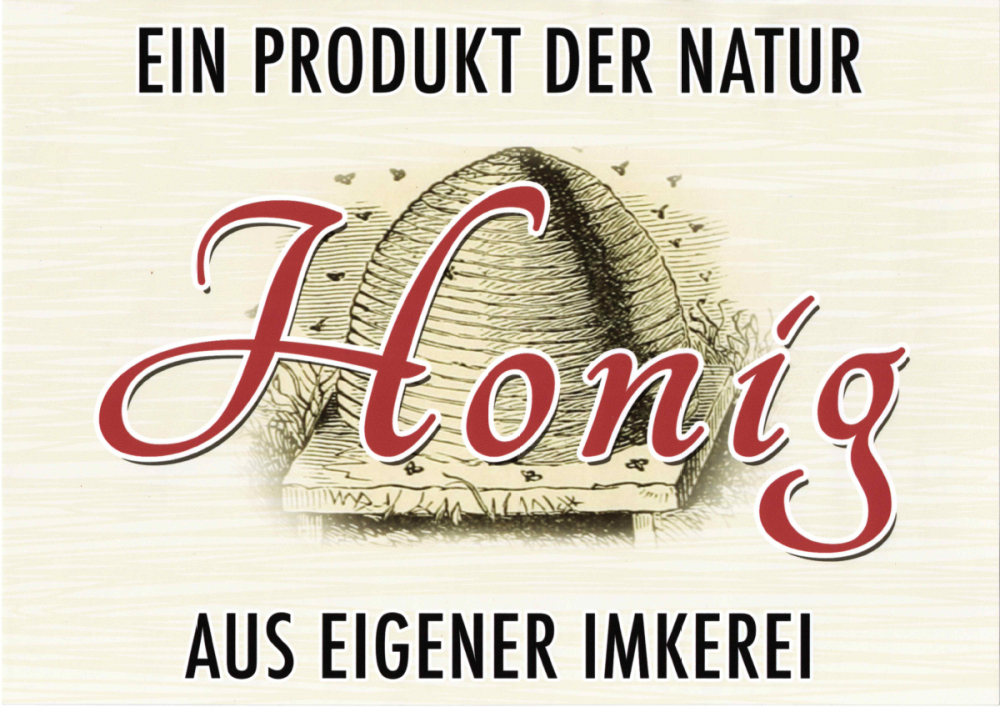 Werbeaufkleber "Honig ein Produkt der Natur"
