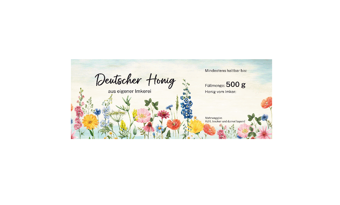 Honig Etiketten nassklebend 500g