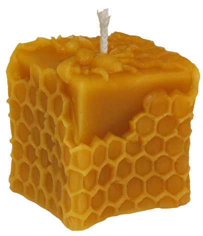 Gießform Kubus mit Biene + Wabe