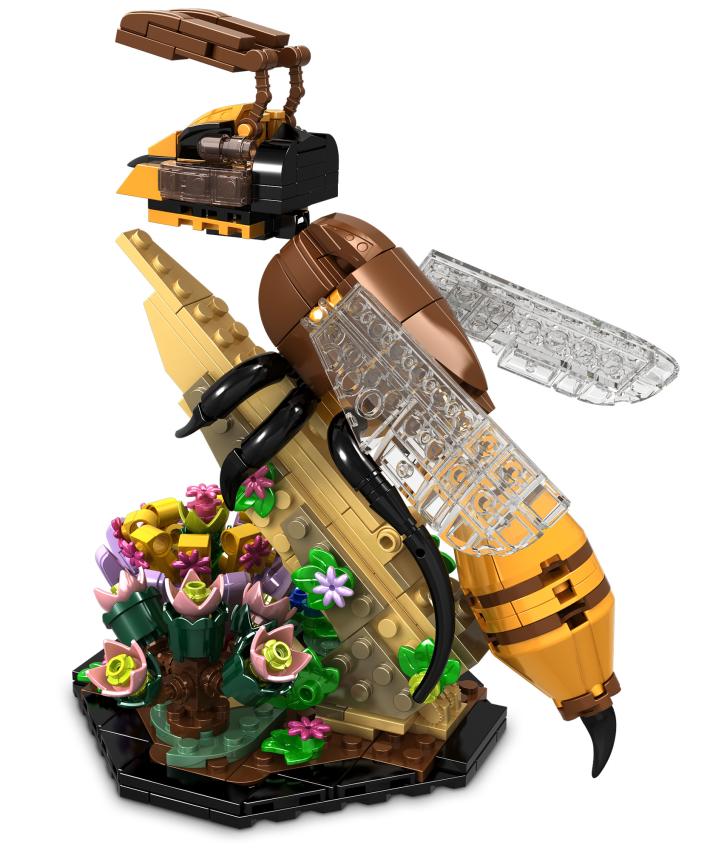 Klemmbaustein Set - Biene auf Blume