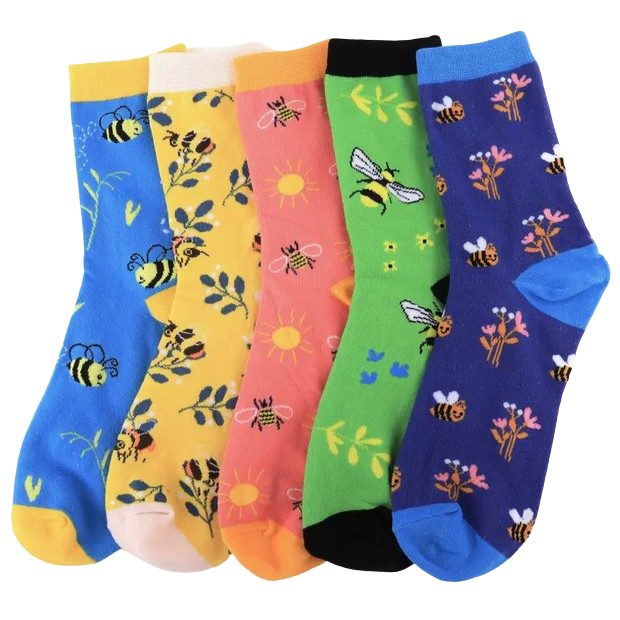 Strümpfe mit Bienenmotiv