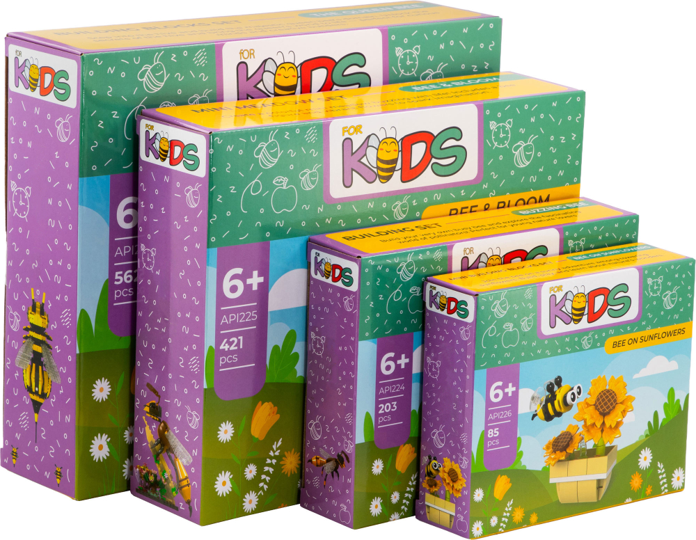 Klemmbaustein Set - Biene und Sonnenblume