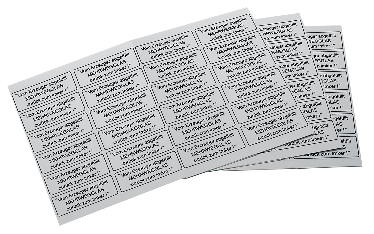 Haftetikett "Vom Erzeuger ... "