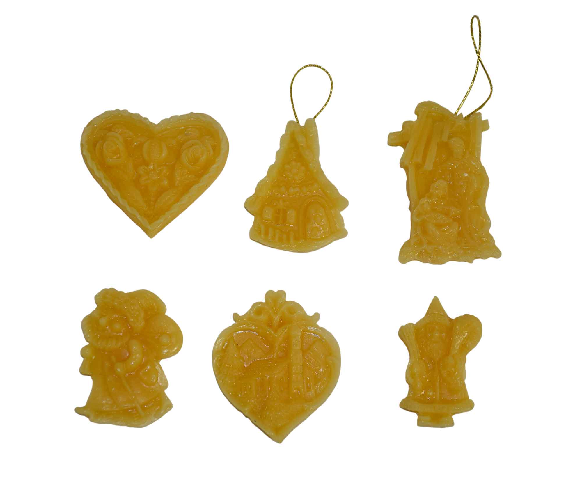 Gießrelief Baumschmuck 6-er Set