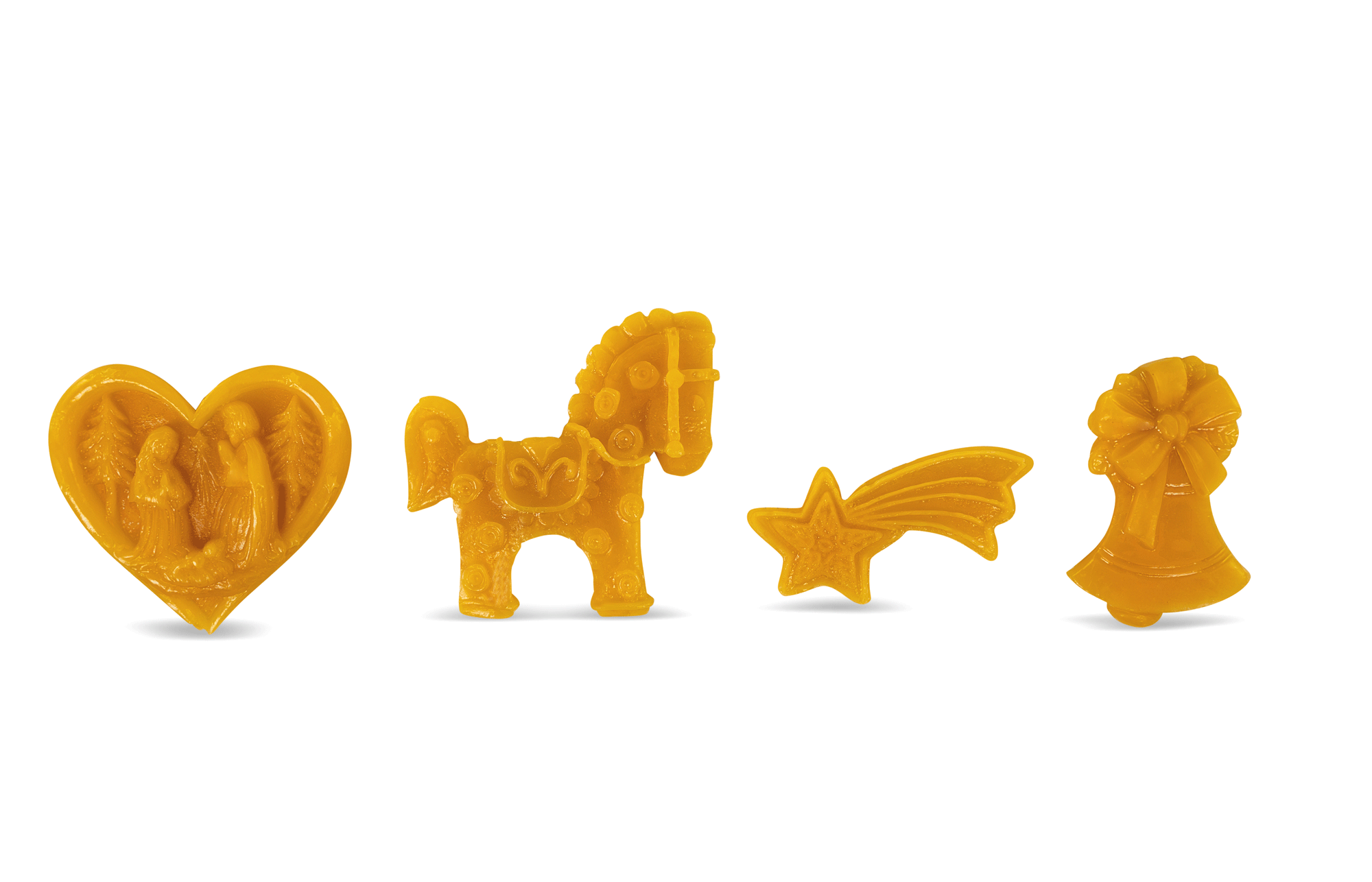 Gießform Christbaumschmuck 4er-Set