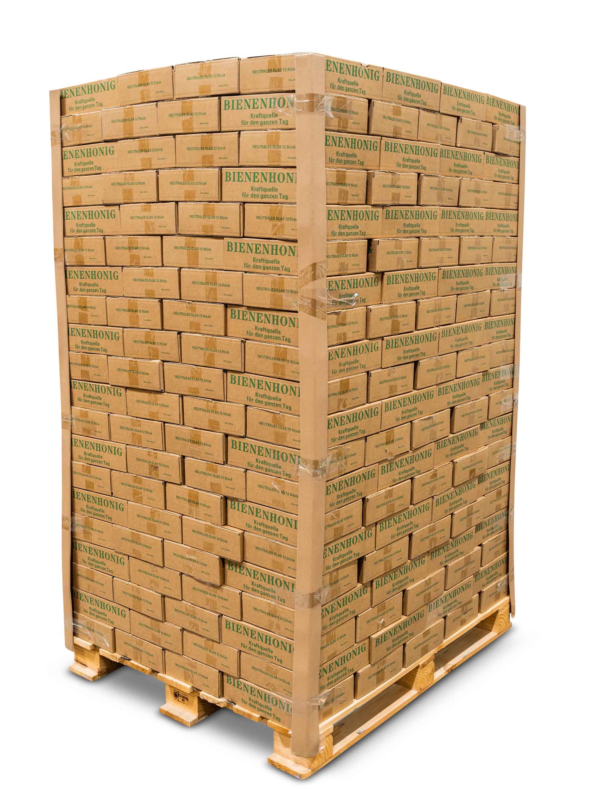 Neutrale Honiggläser 250 g Palette