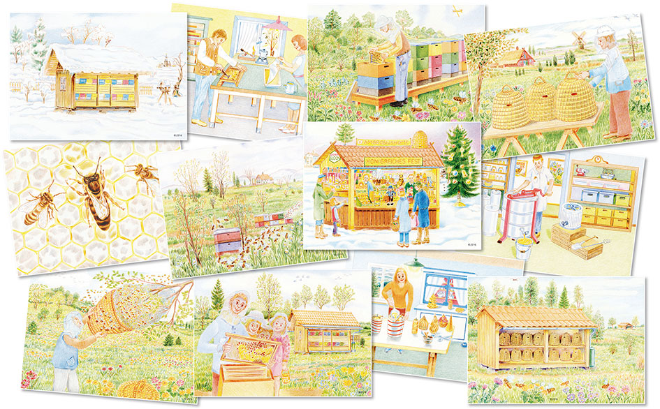 Imker Postkarten Set