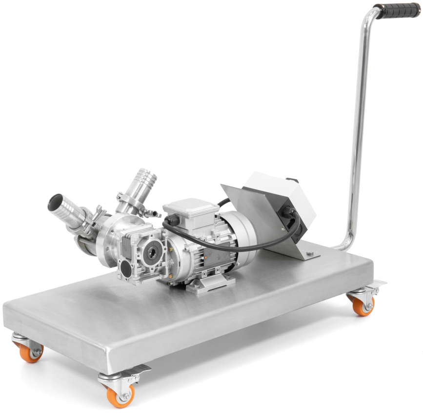 HOBBEE® Honigpumpe auf Edelstahlwagen