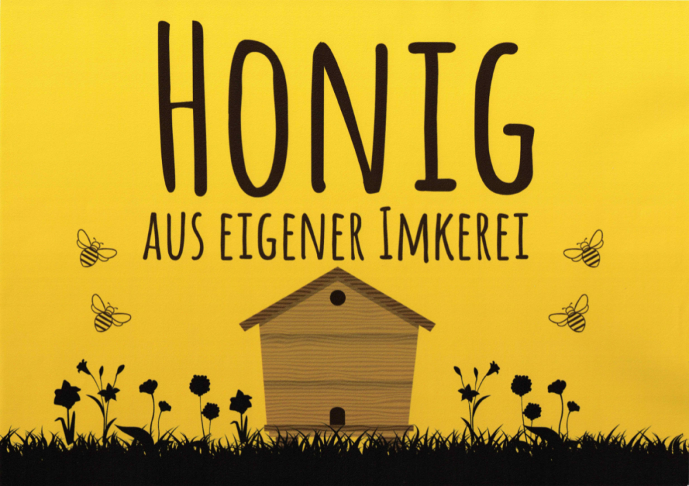 Werbeaufkleber "Honig aus eigener Imkerei"