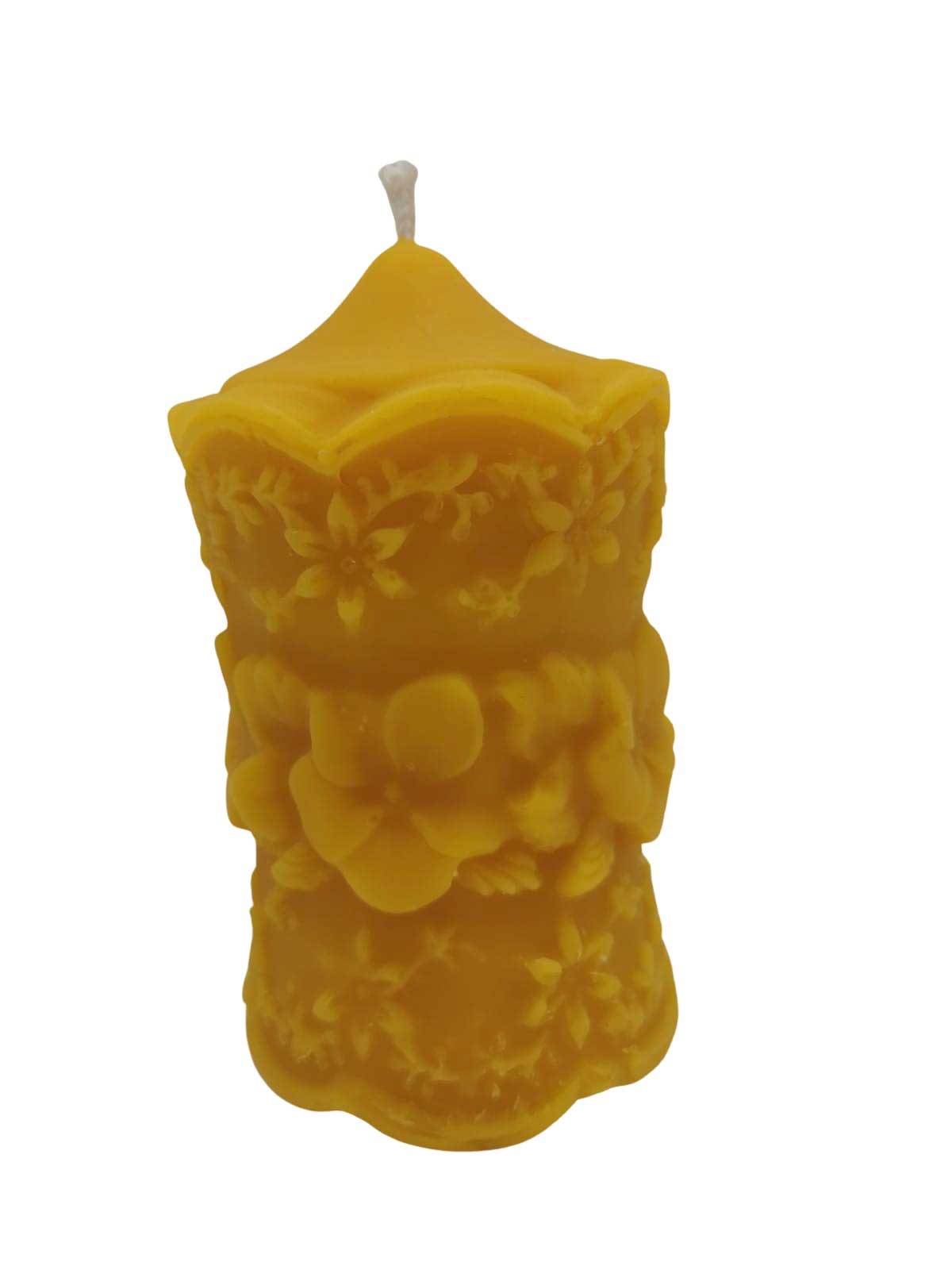 Gießform Zierkerze mit Blüten