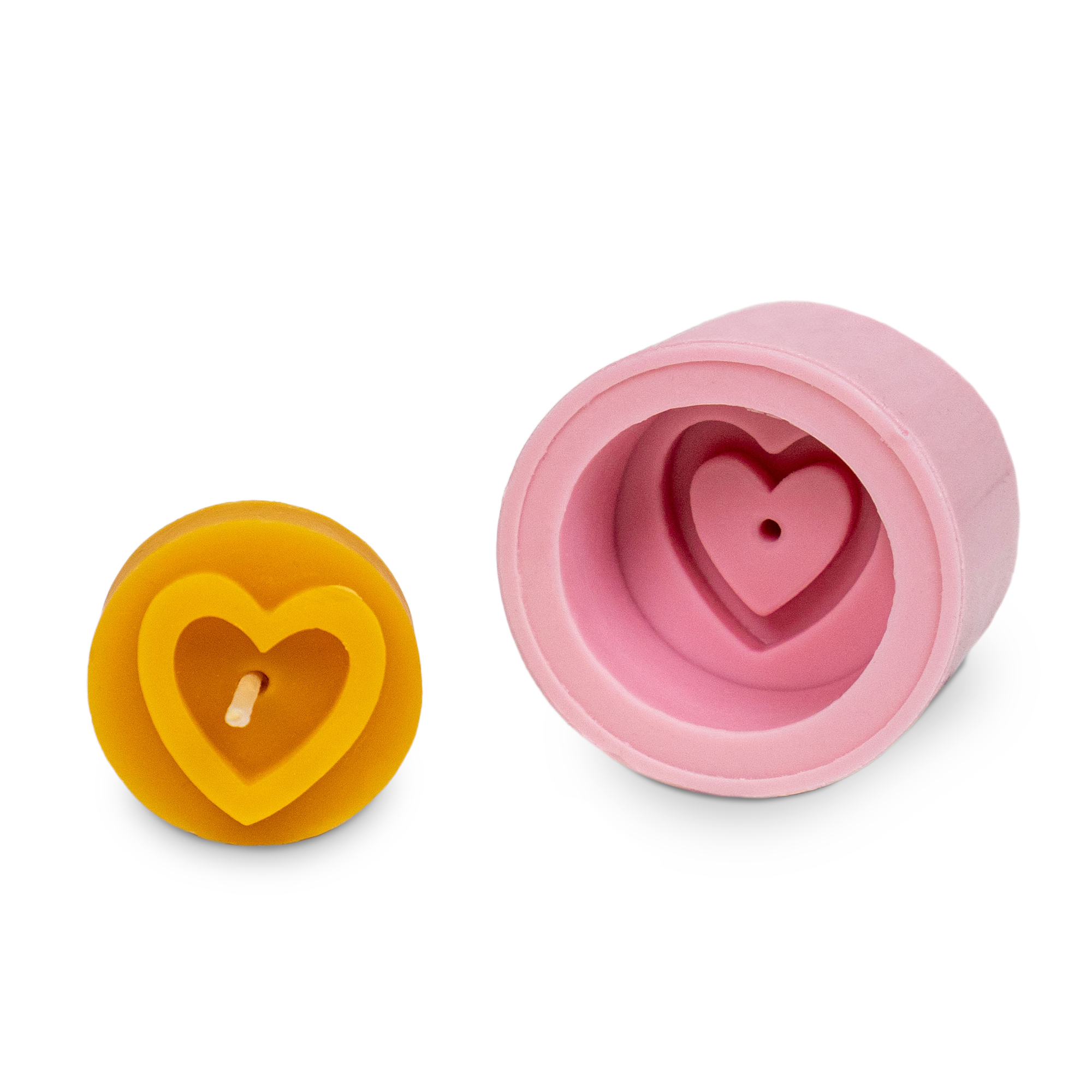 Gießform Teelicht "Herz innen"