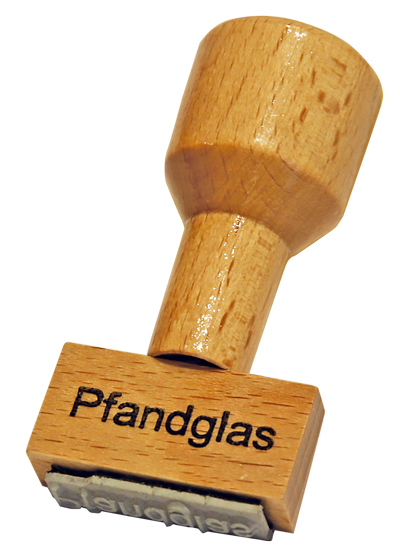 Stempel "Pfandglas"