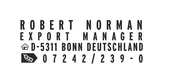 Stempel für Namenseindruck