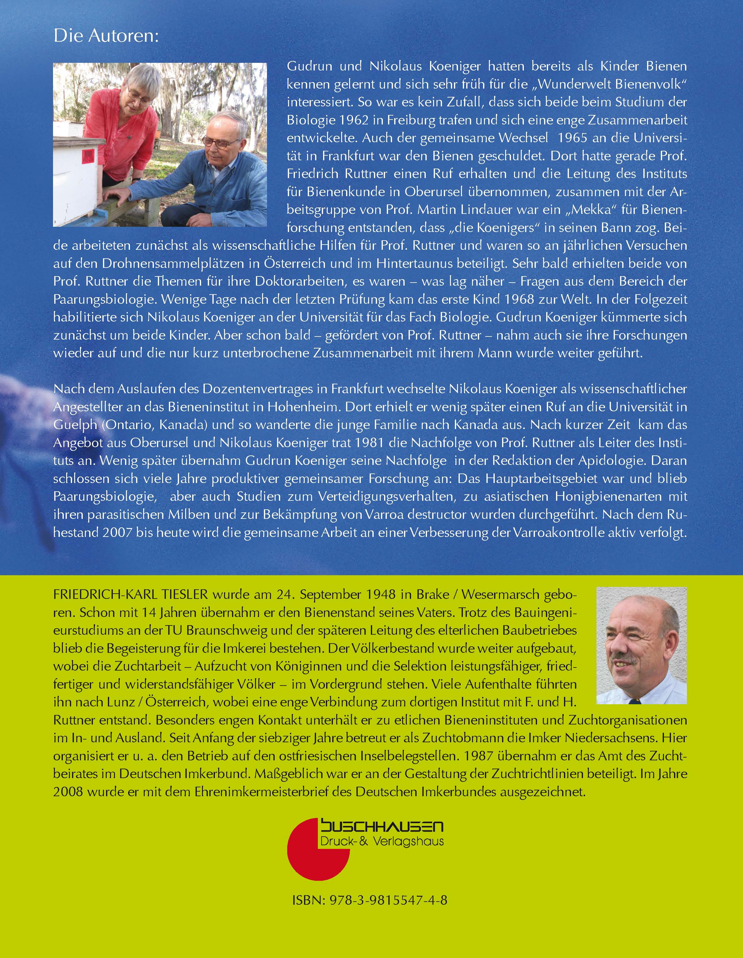 Paarungsbiologie und Paarungskontrolle bei der Honigbiene