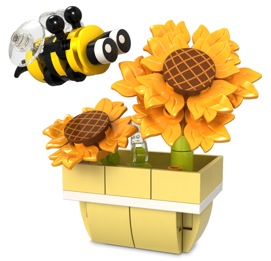 Klemmbaustein Set - Biene und Sonnenblume