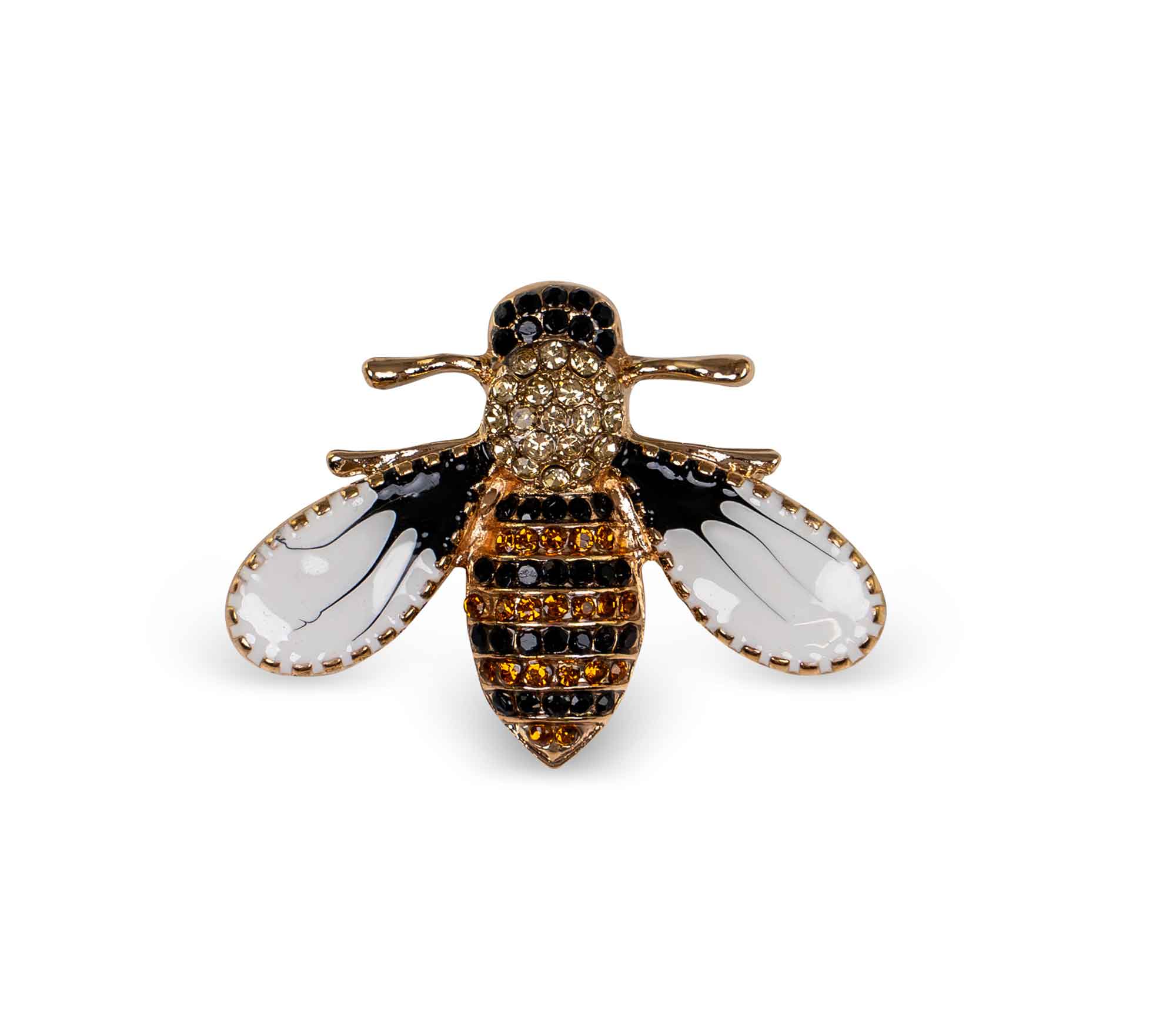 Bienenbrosche "Schwarz Gold"