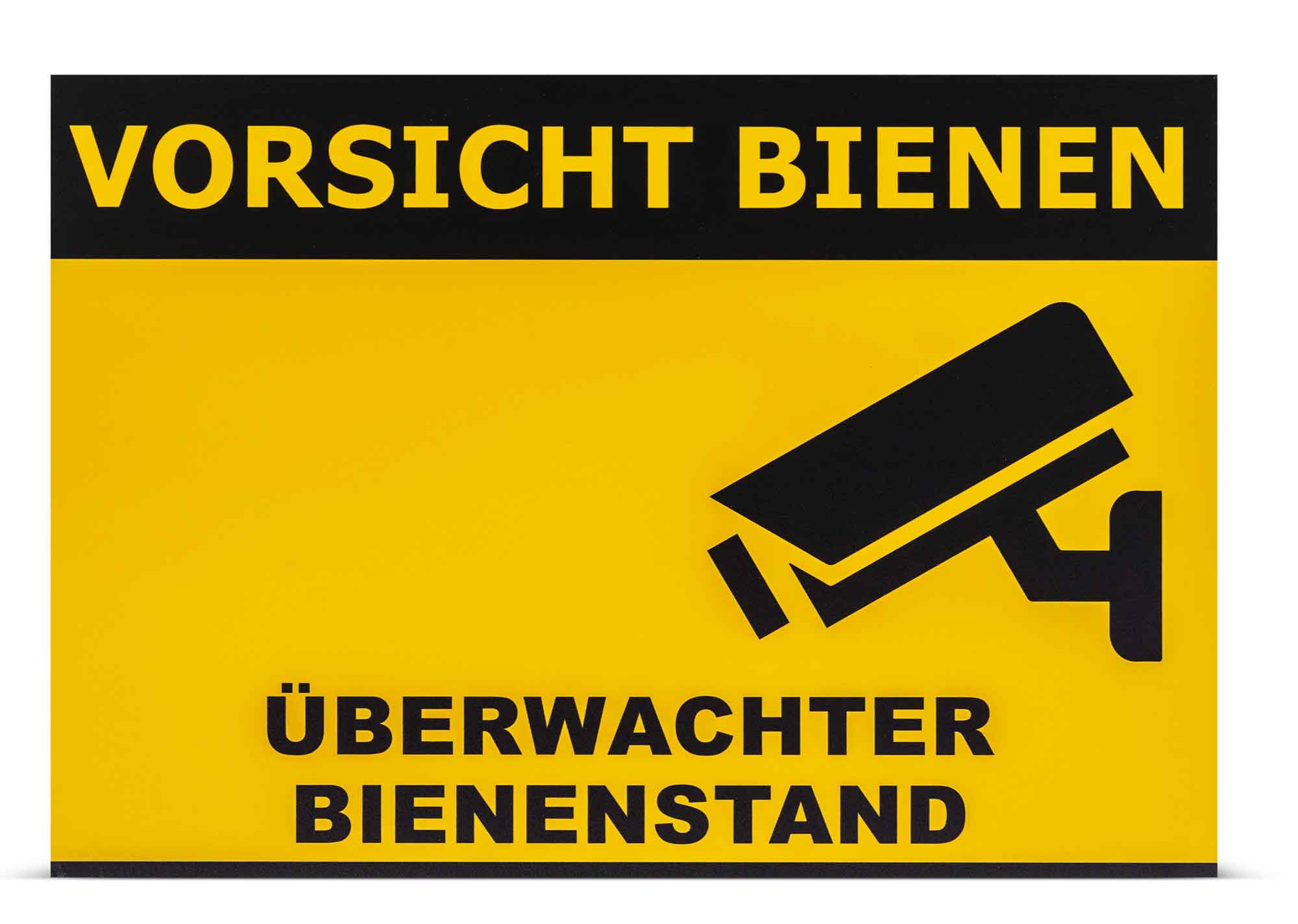 Infoschild "Überwachter Bienenstand"