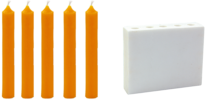 Gießform Tannenbaumkerzen, 5-Fach