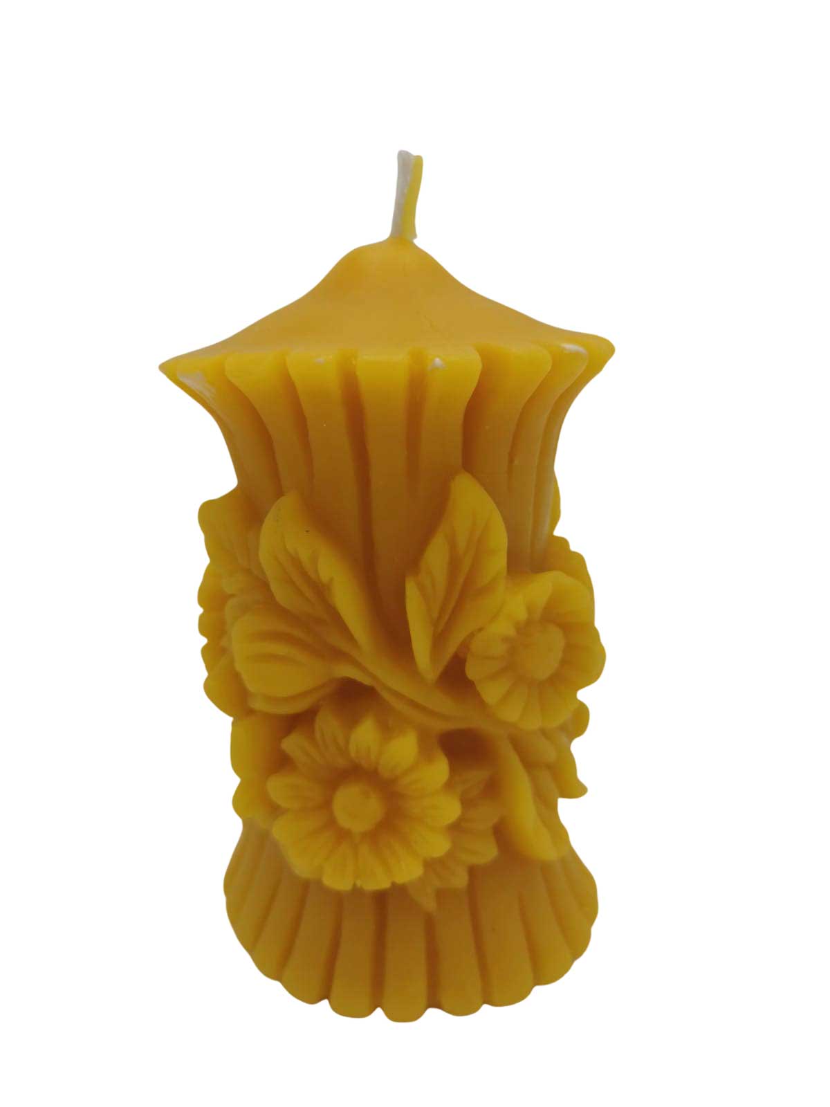 Gießform Zierkerze, Blumen, Rillen