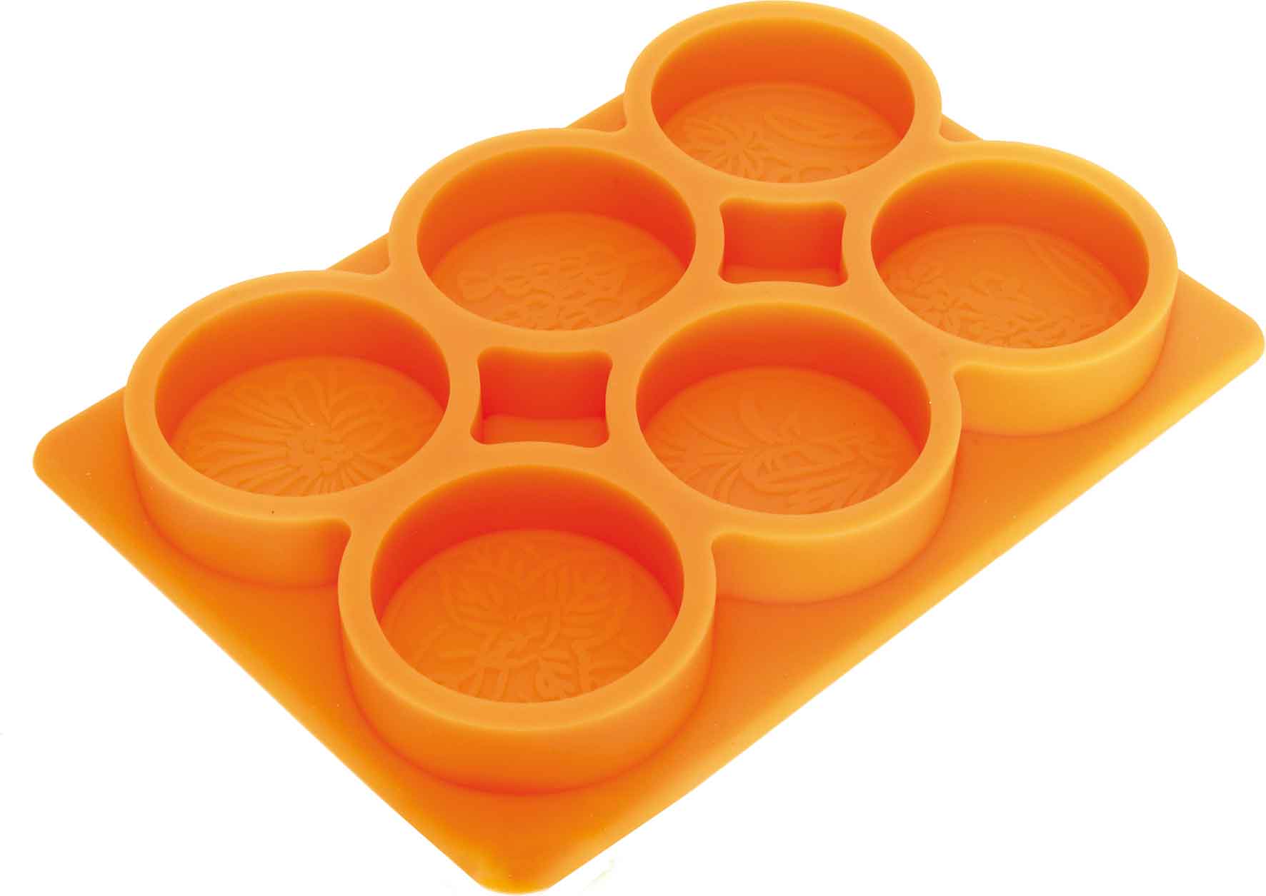 Gießform 6er Blumen Rund