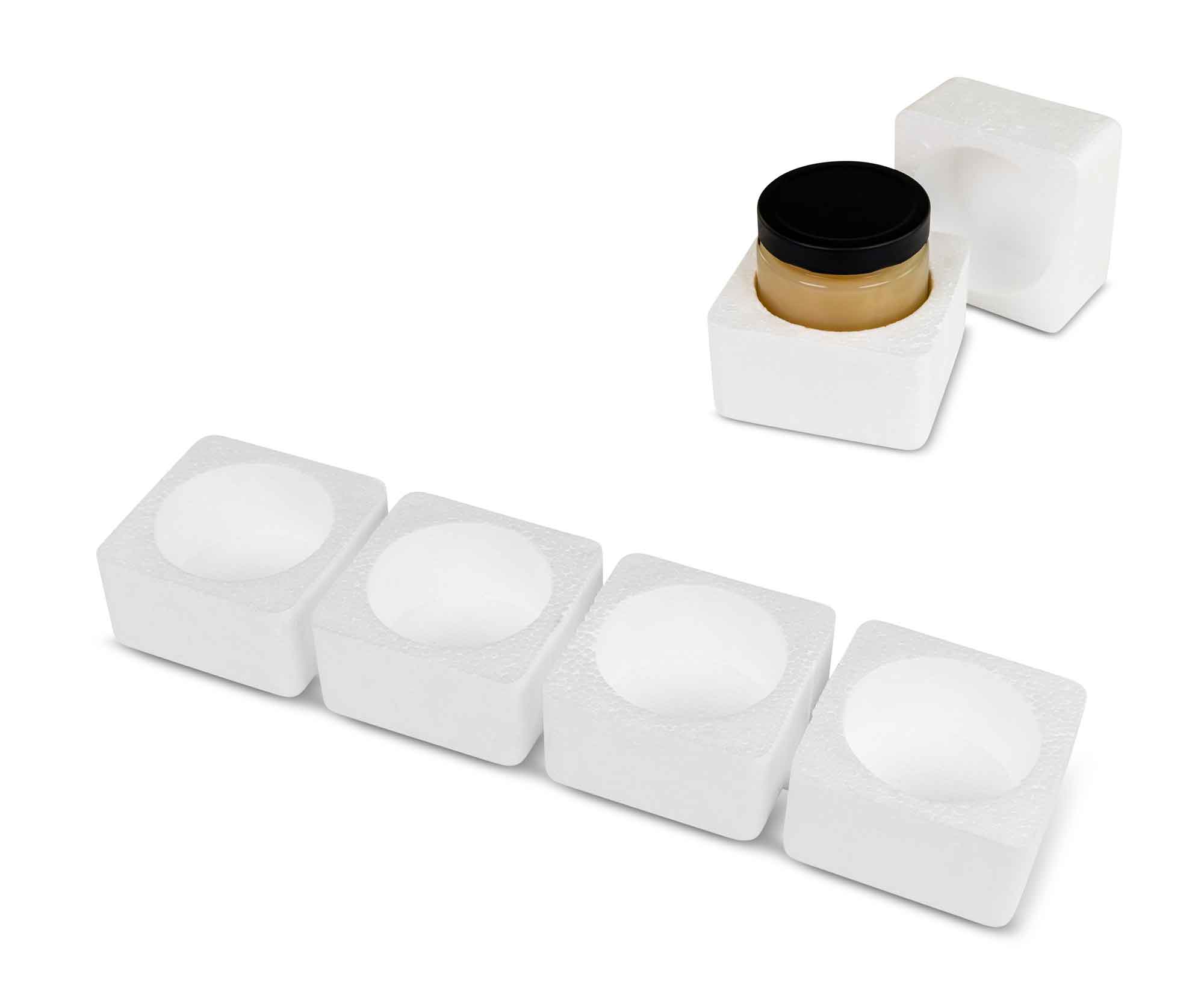 Styropor Box für 500g Glas
