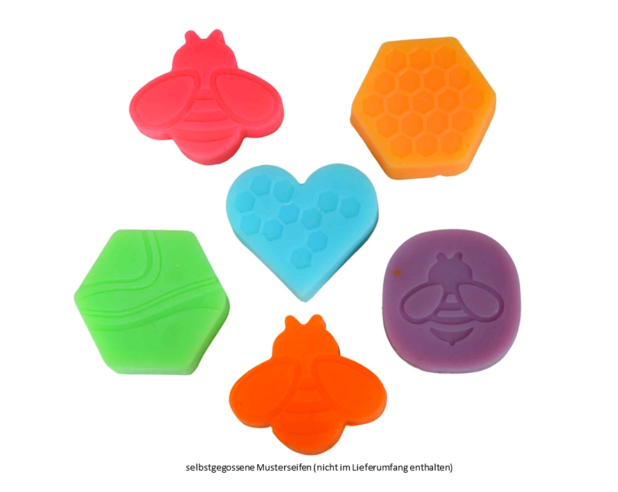 Gießform Sechseck mit Waben