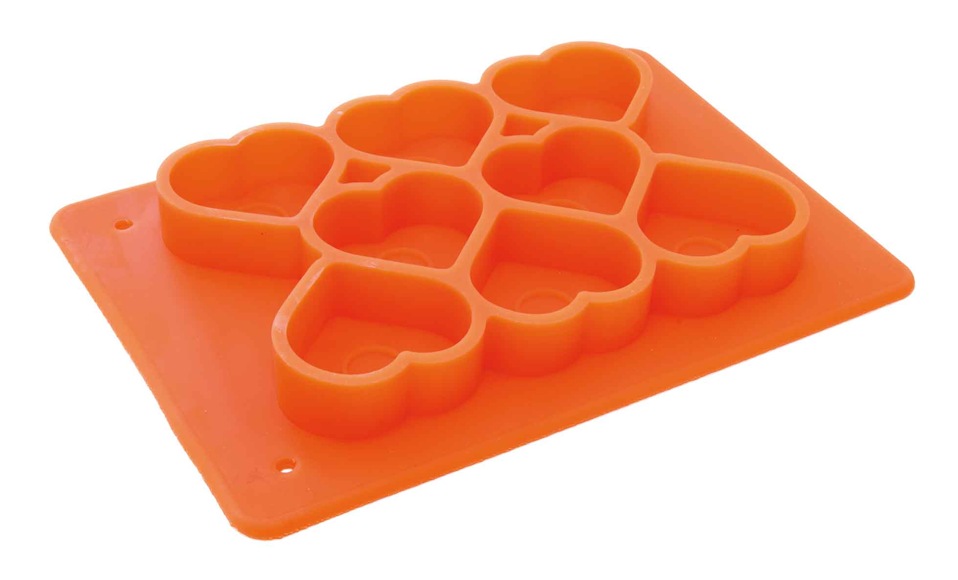 Gießform 8er Herz Teelicht