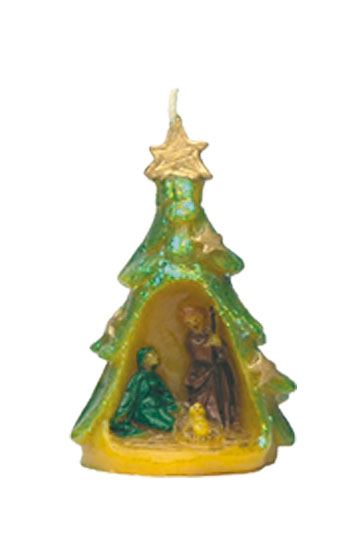 Gießform Tannenbaum mit Krippe