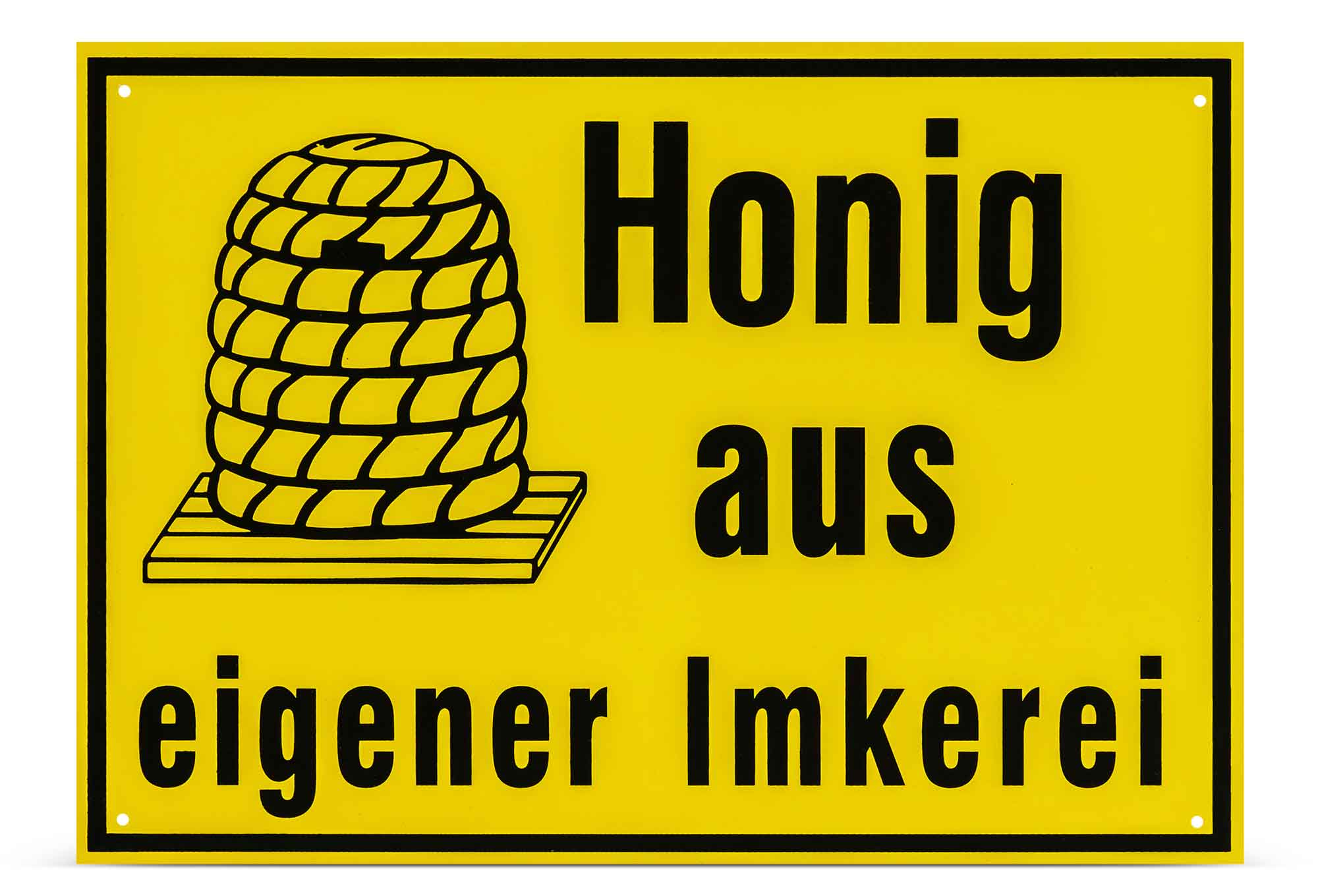 Werbeschild "Honig aus eigener Imkerei"