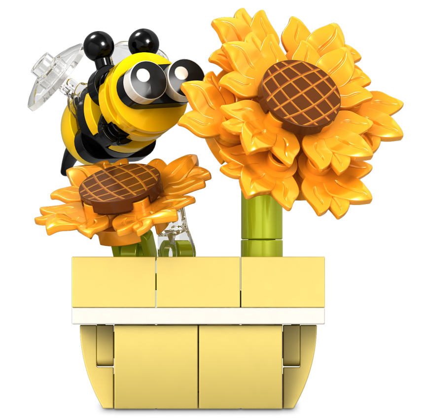 Klemmbaustein Set - Biene und Sonnenblume