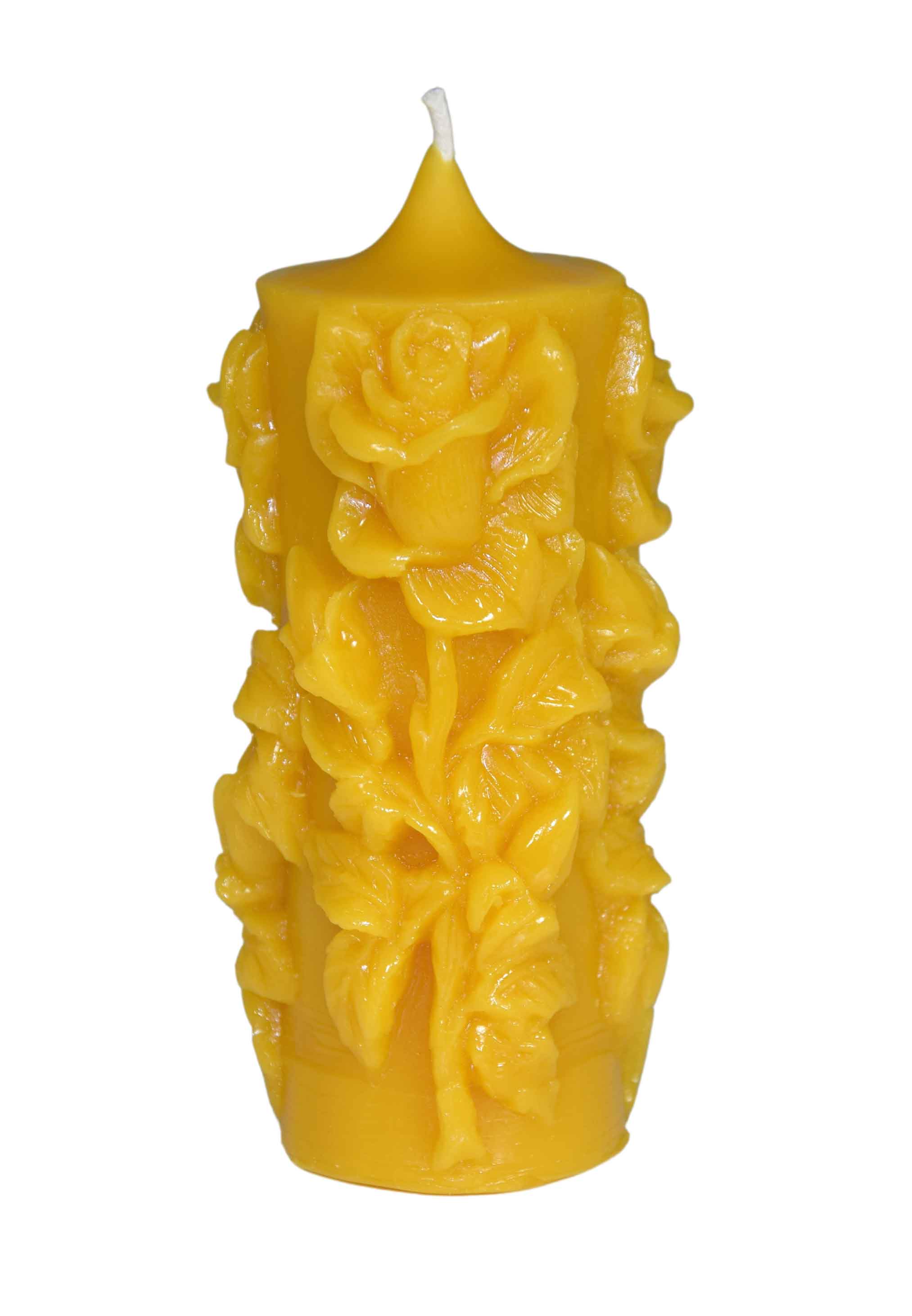 Gießform Stumpen mit Rosenrelief