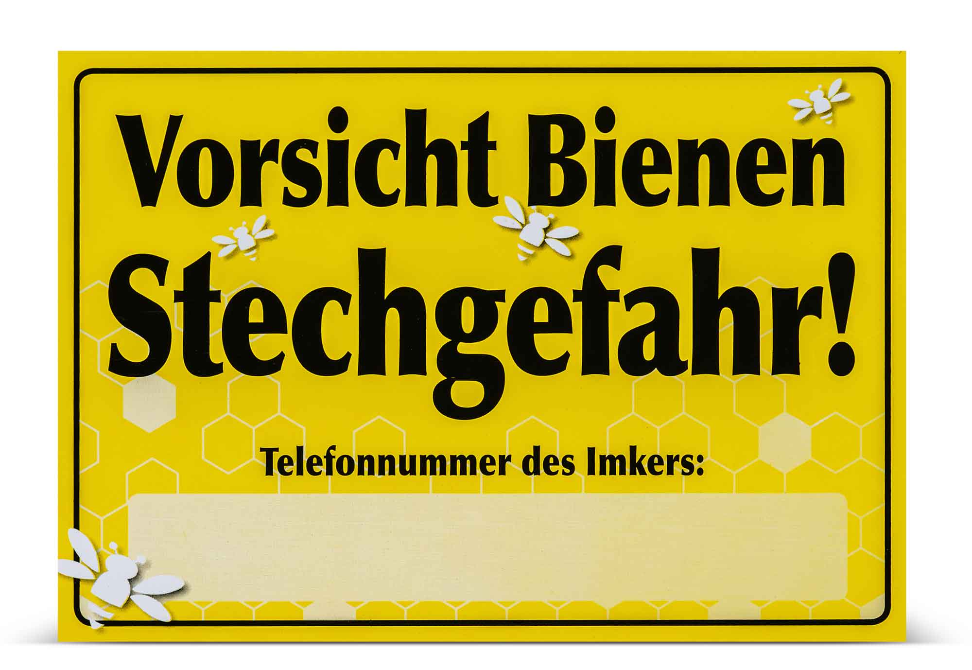Warnschild "Vorsicht Bienen Stechgefahr!"