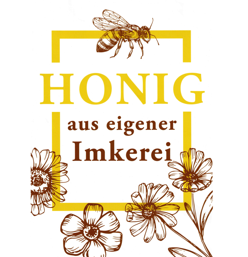 Werbeaufkleber "Honig aus eigener Imkerei"