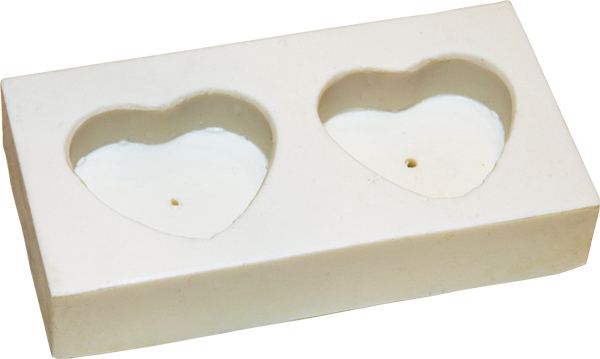 Gießform "Herz klein" 2er