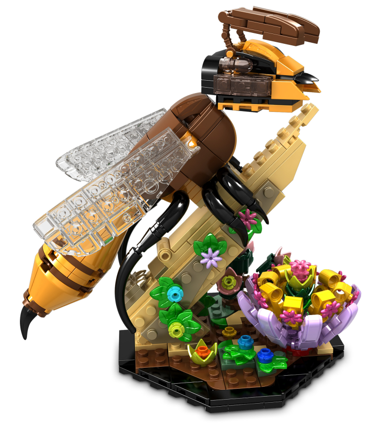 Klemmbaustein Set - Biene auf Blume