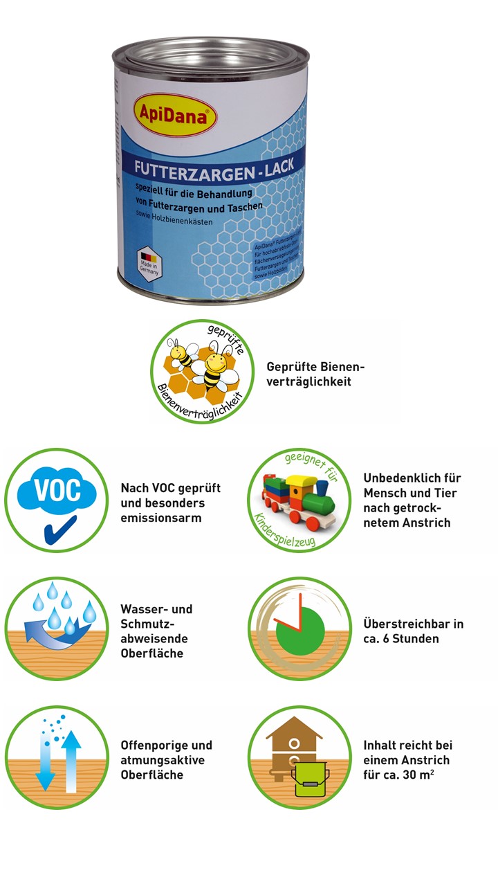 ApiDana® Futterzargen-Lack